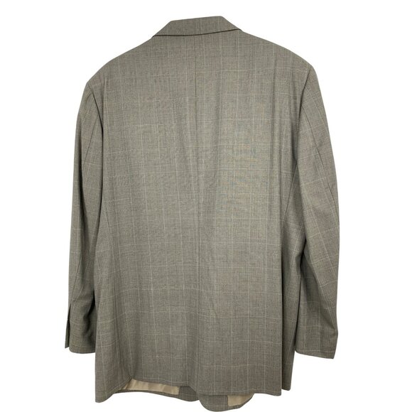 Jos A Bank Mens 3-Button Blazer Size 44L Gray Plaid Wool Sport Coat RH10468 - Picture 6 of 8